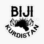 Kurdistan Map National Flag and Emblem Sticker