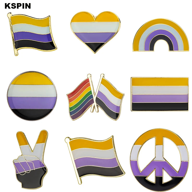 Non-binary Pride Pins Lapel Pins LGBTQ Community