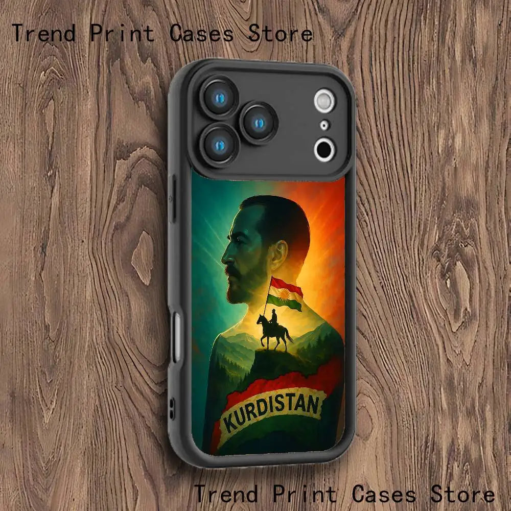 Kurdistan Flag Art Emery Case For iPhones