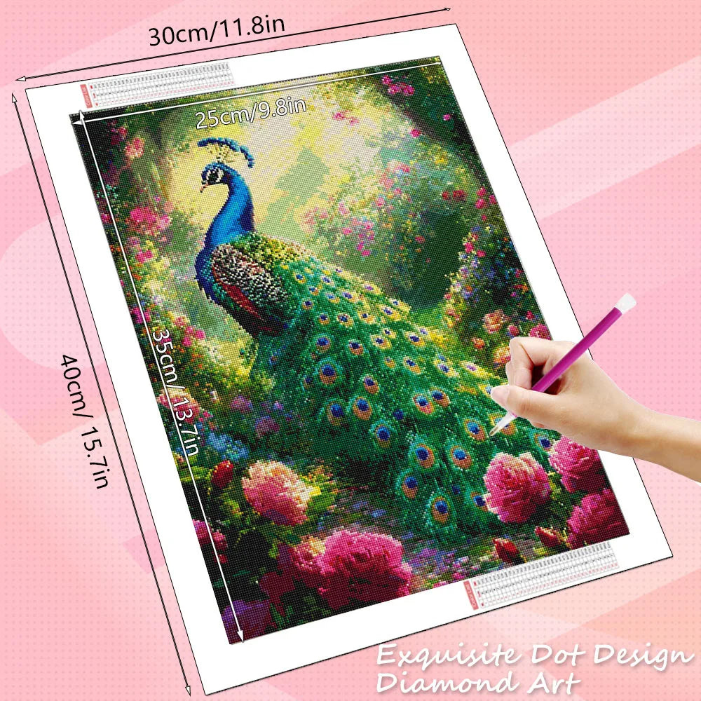 Diamond Painting Peacock Art Kit
