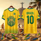 Brazil Football Jersey Breathable Tee