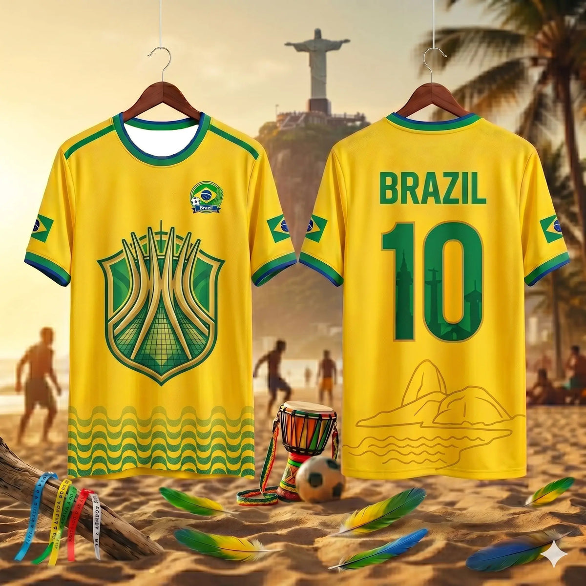 Brazil Football Jersey Breathable Tee
