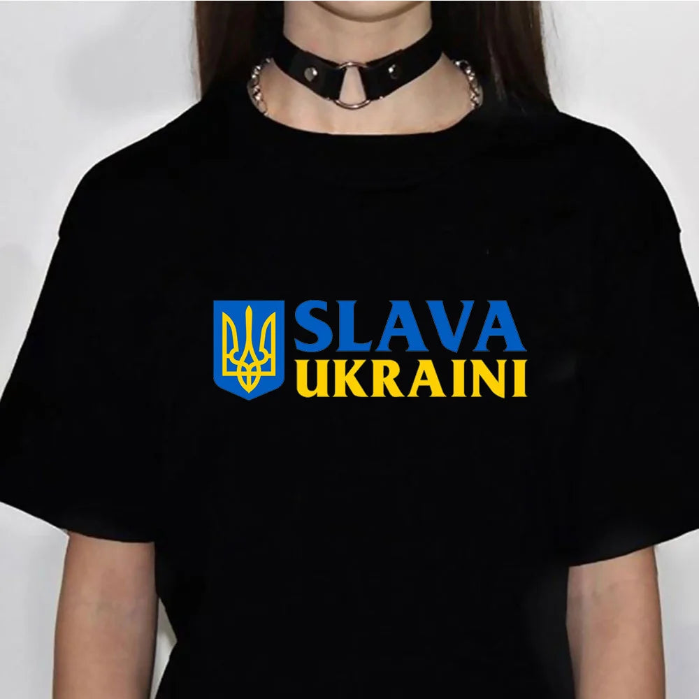 Ukraine T shirt women, female streetwear clothing