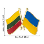 Ukraine Flag Badge with Other Countries