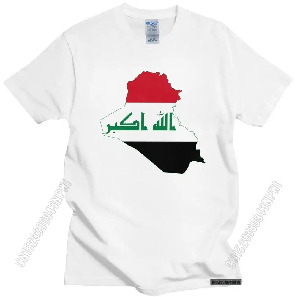 Iraq Flag Map T Shirt