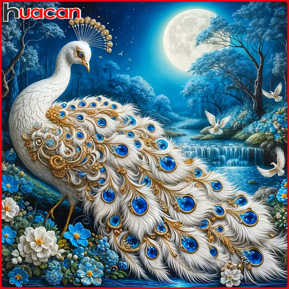 Huacan Peacock Diamond Painting Kits