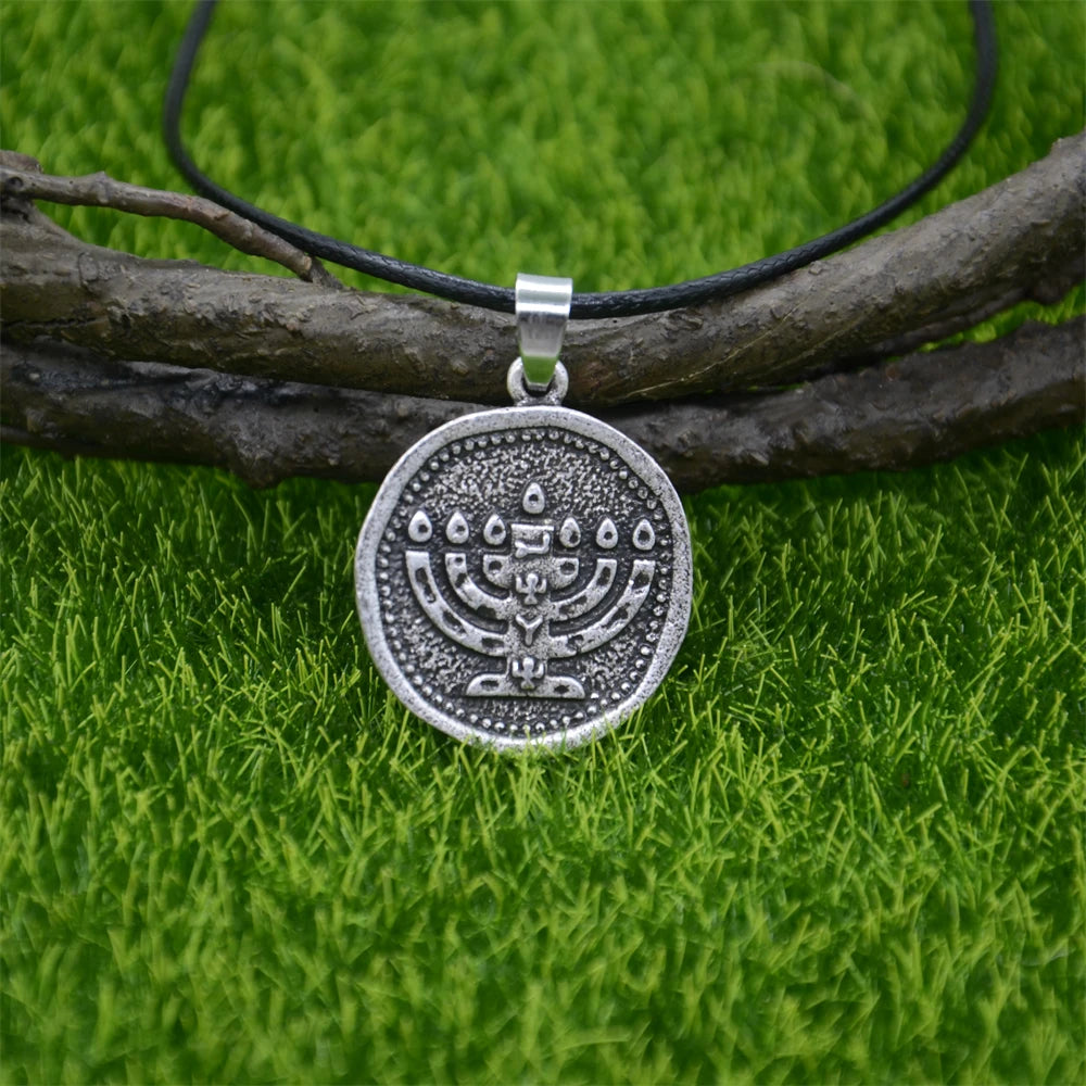 Nostalgia Judaica Menorah Pendant Jewish Jewelry Necklace