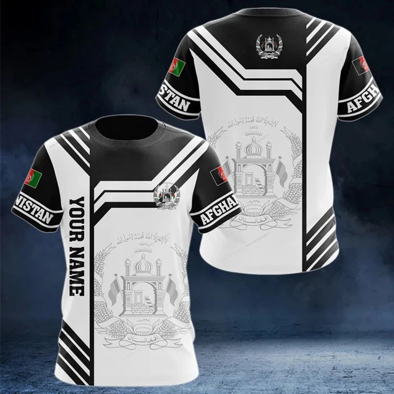 Afghanistan Flag Graphic T-shirts 3D Printed Clothes Custom