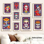 Mexican Skeleton Wall Art Canvas Painting Day of The Dead
