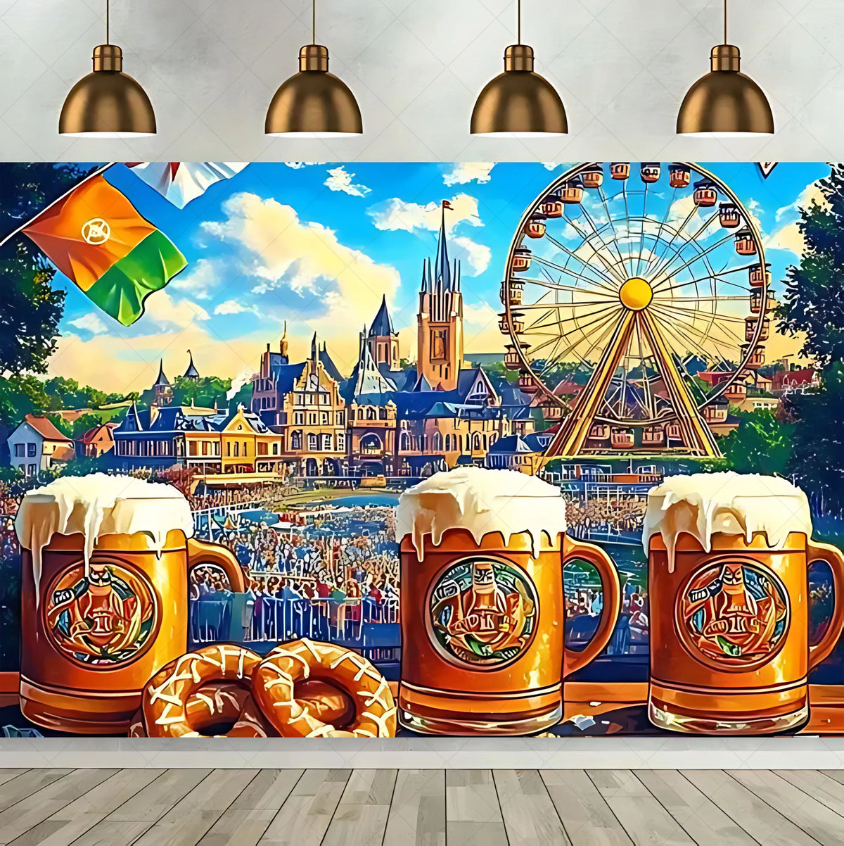 Oktoberfest Beer Theme Celebration Background