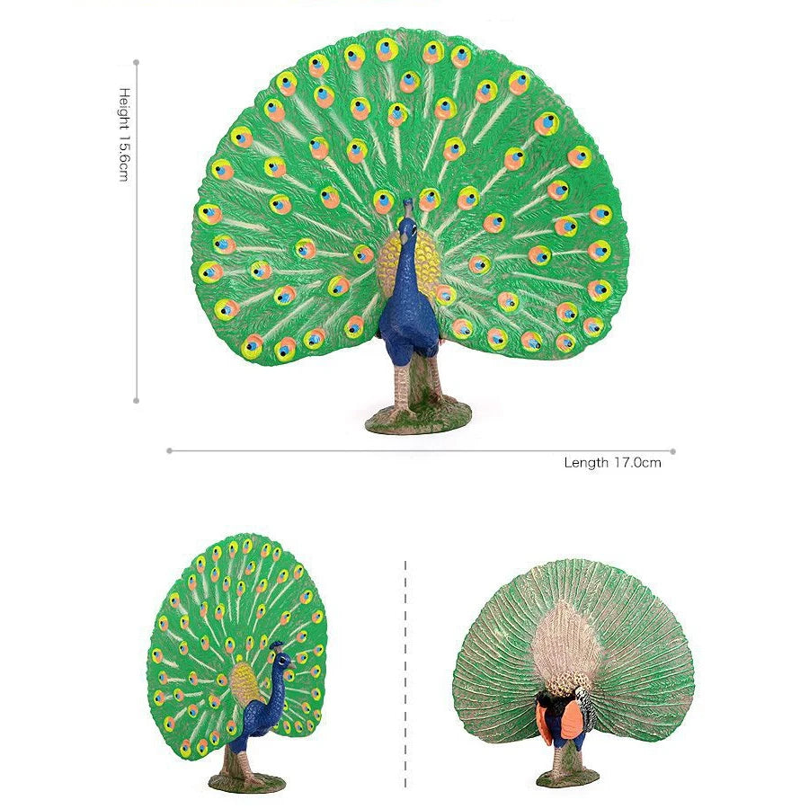 Plastic Farm Life Peacock Toy Figure