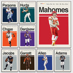 Classic American Football Star Athletes Highlights Achievements Posters