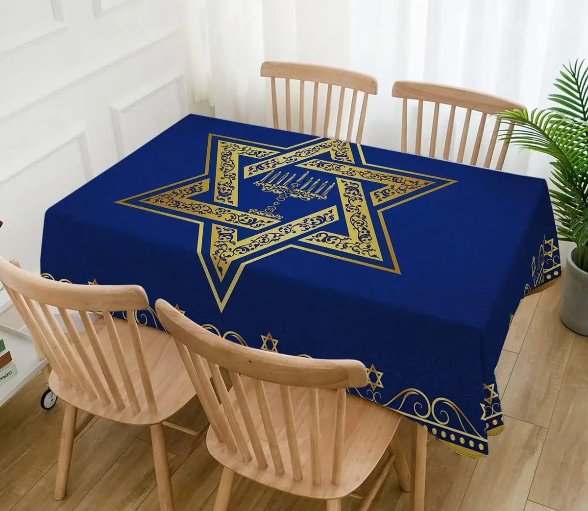 Hanukkah Tablecloth Decor
