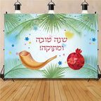 Happy Purim Rosh Hashanah Theme Backdrop Jewish New Year Party