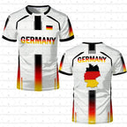Germany Football Jersey Flag Print T-shirt