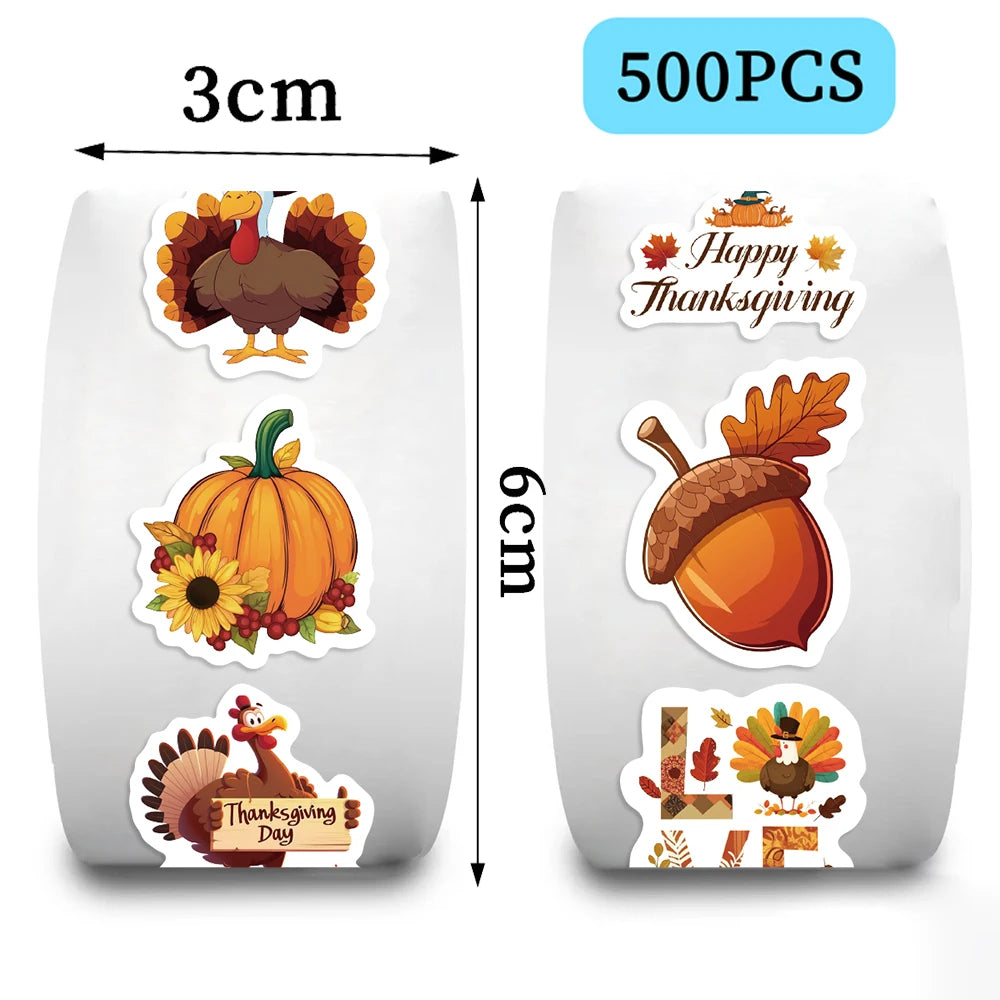 500pcs Thanksgiving Day Sticker