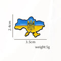 Ukraine Flag Map Enamel Pins