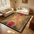 Basketball Court Pattern Area Rug