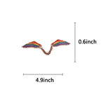 Rainbow wings LGBT Pride badge