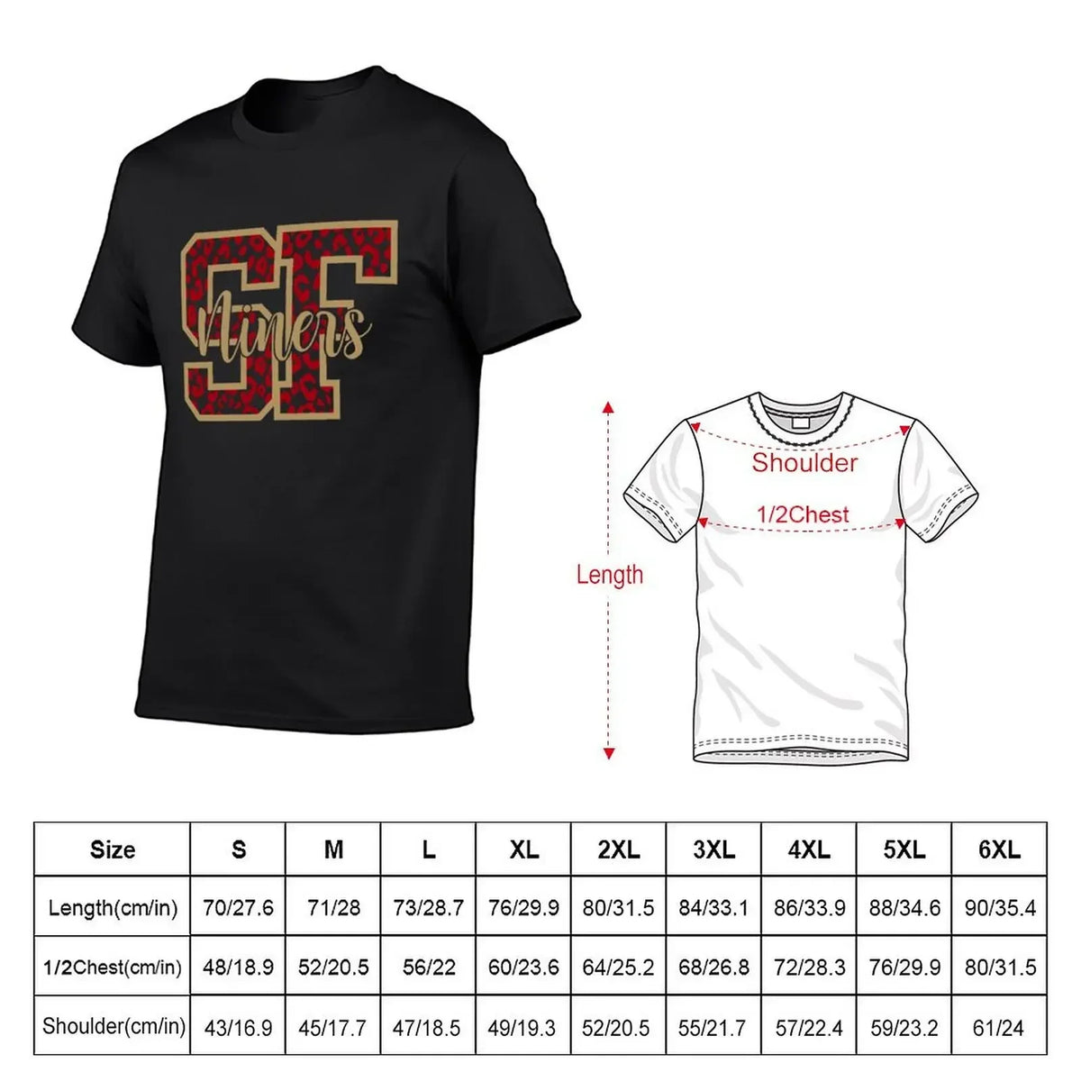 SF Football 49ers Niners T-Shirt graphic shirts