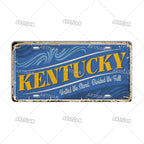 USA License Plate Landmark Metal