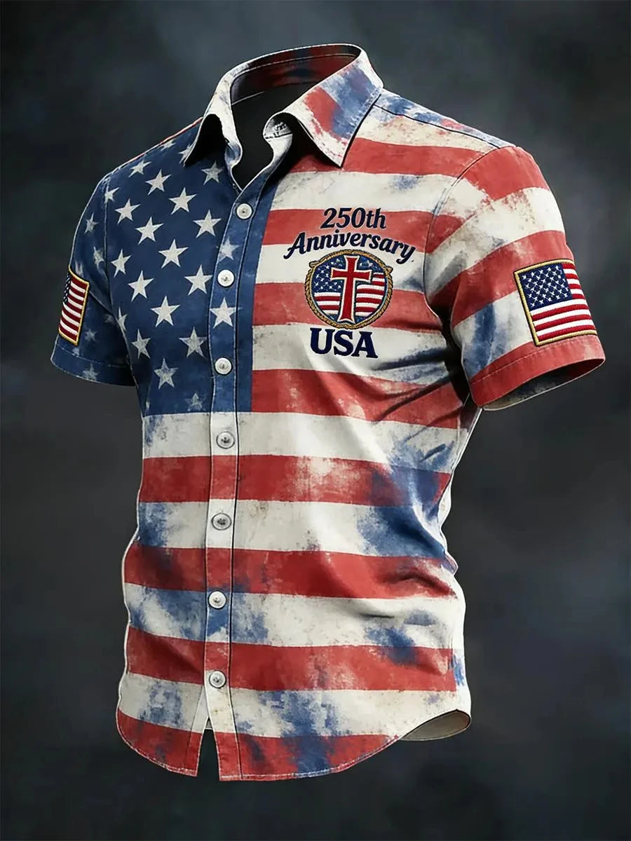Polo Shirt USA Flag