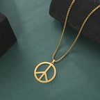 Hippie Style Peace Sign Necklace