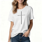 Jesus Cross Print Christian T-shirt