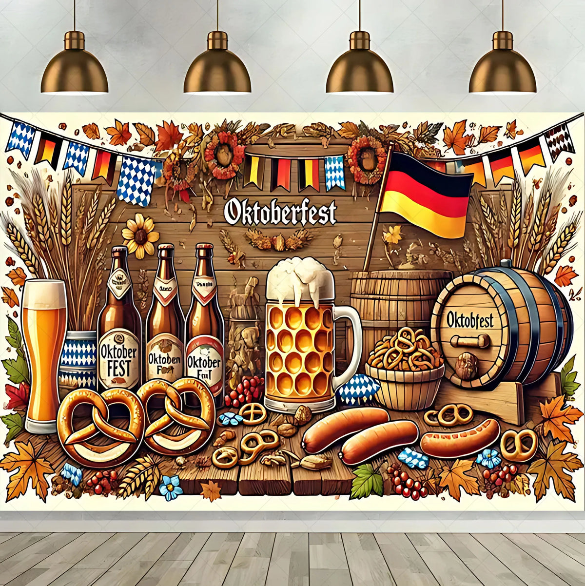 Oktoberfest Beer Theme Celebration Background
