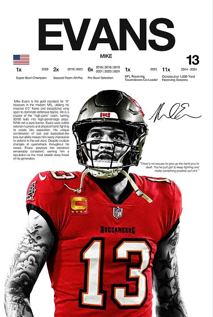 Classic American Football Sports Star Art Poster