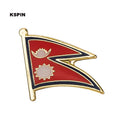 Nepal Flag Badge Brooch