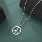 Hippie Style Peace Sign Necklace