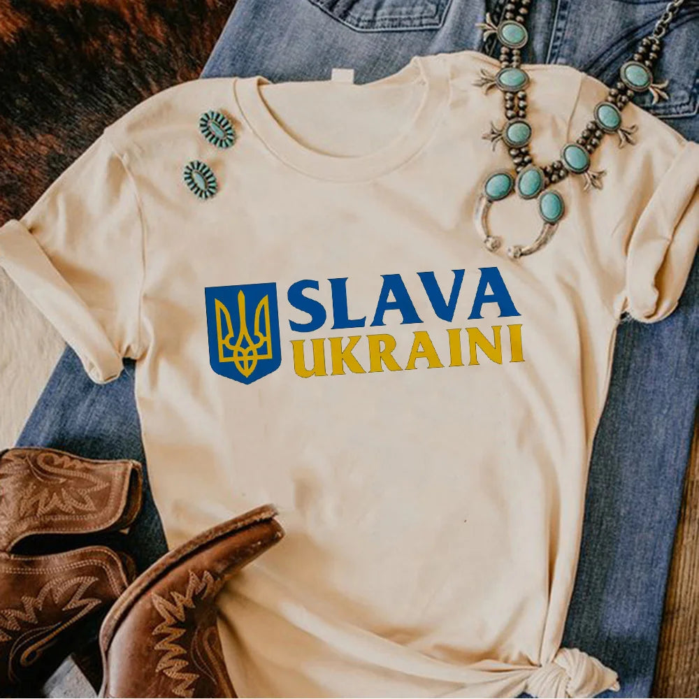 Ukraine T shirt women, female streetwear clothing