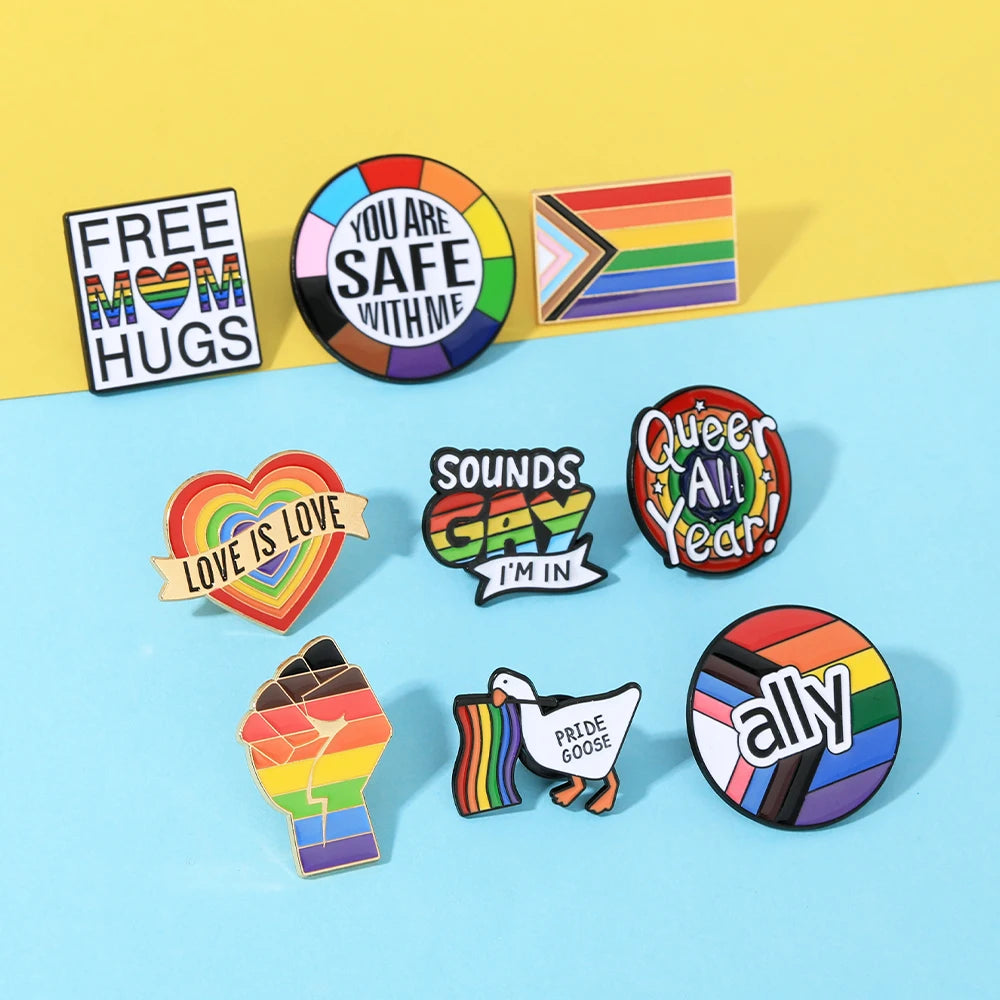 Rainbow Theme Design Love Enamel Brooches Pride To LGBTQ