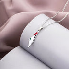 Stainless Steel Map of Syria Pendant Necklace