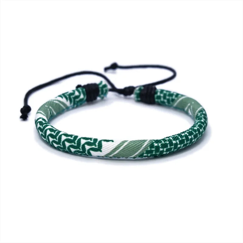 Multicolor Weave Kufiya Patterns Bracelets