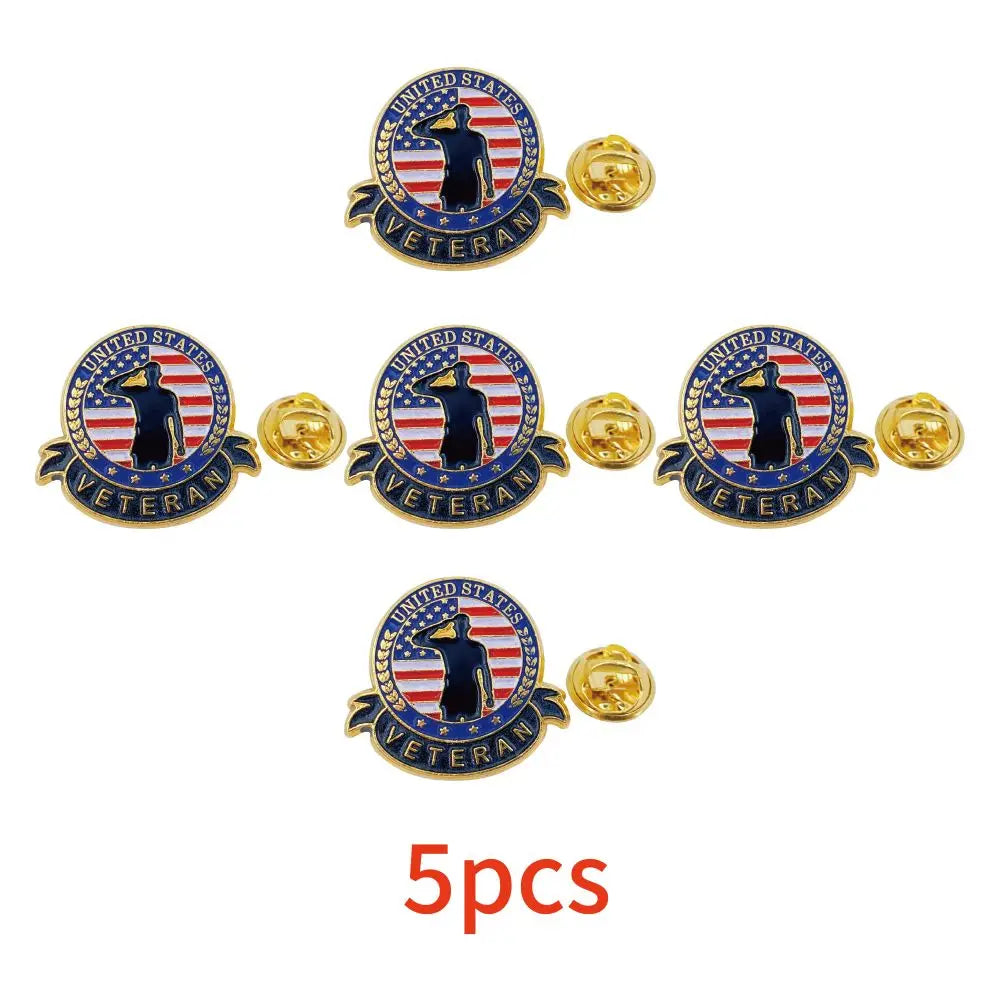 5/10/50/100 Pcs US Veteran Pins– Patriotic American Flag