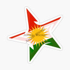 ملصق كردستان خريطة الأكراد العلم الوطني والشعار للسيارة والدراجة النارية خريطة علم بولي كلوريد الفينيل ملصق جداري خارجي قابل للتخصيص