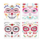 Day of the Dead Face Temporary Sticker Kit