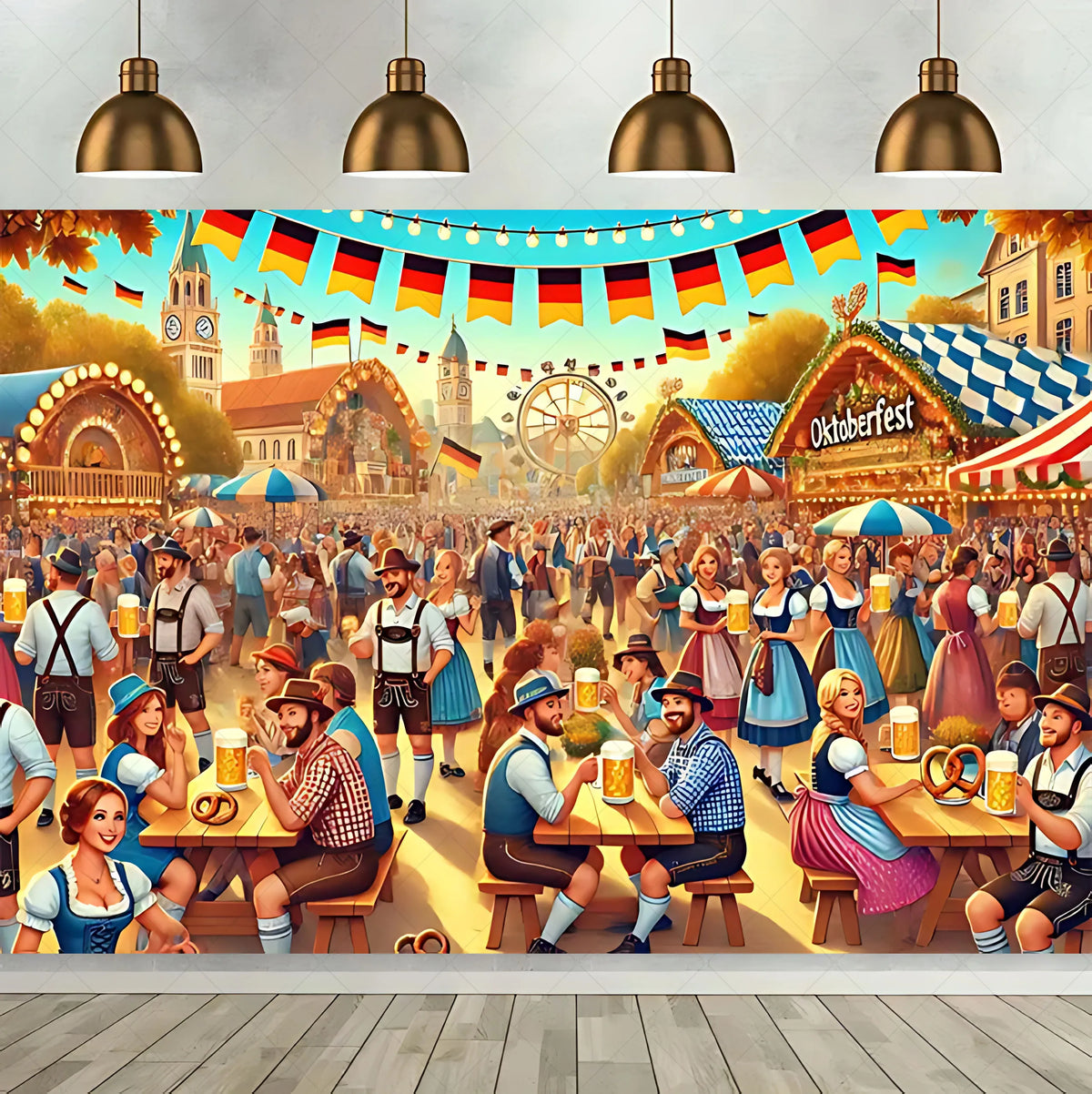 Oktoberfest Beer Theme Celebration Background