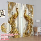 Golden Peacock Curtains