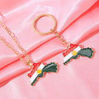 Kurdistan Map Necklace, Keychain