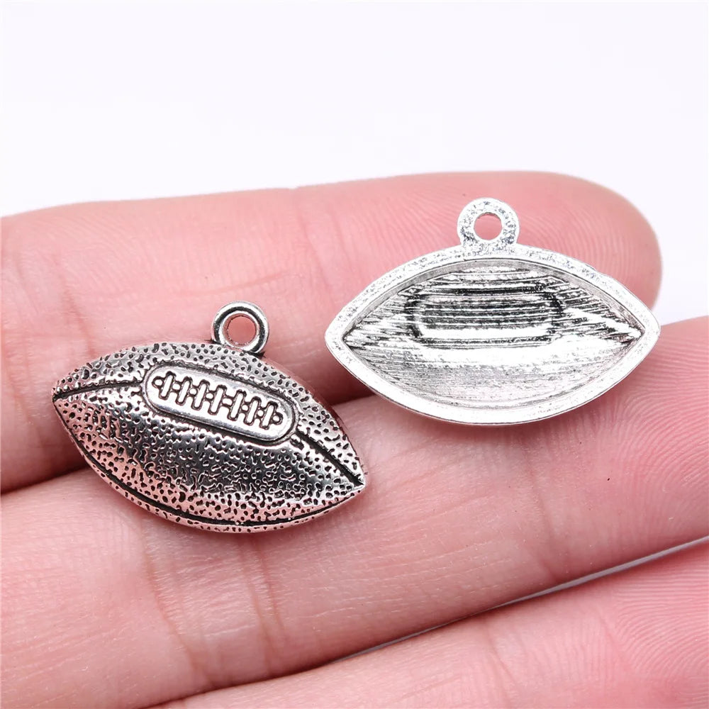 20pcs Football Charms American Football Pendants Jewelry