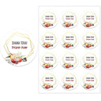 Happy New Year Celebration Sticker Flower
