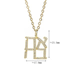 Hebrew Letter Chai Copper Pendant Necklace