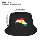 Kurdistan Flag Map Bucket Hat