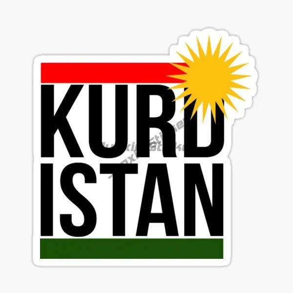 Kurdistan Map National Flag and Emblem Sticker