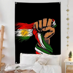 Kurdistan Eagle Map Azadi Flag
