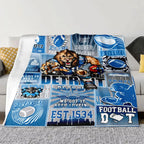 Detroit Football Legacy Collage Blanket -