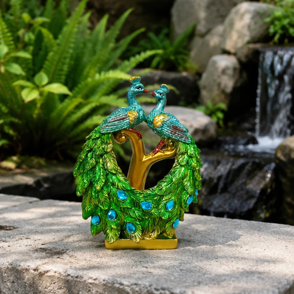 Luxury Peacock Statue Resin Figurine